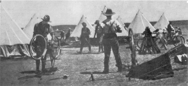 Repairs in camp